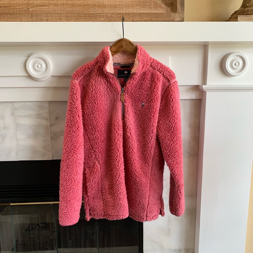 Southern Shirt Co. Women’s Pink Sherpa Pullover
